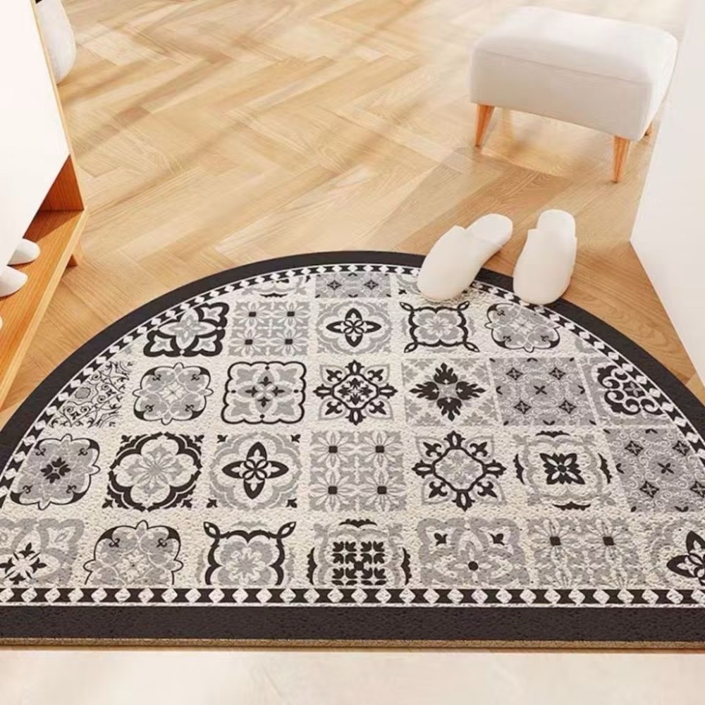 💖半圓 納森花磚40x60【玄關絲圈地