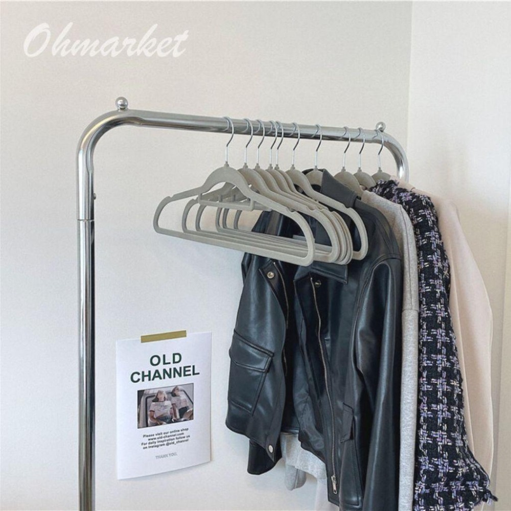 【生活市集】 防滑植絨衣架 衣架 防滑衣架 止滑衣架 無痕衣架 曬衣架 衣架子 陽台衣架 晾衣架 衣櫥 衣櫃 收-細節圖8