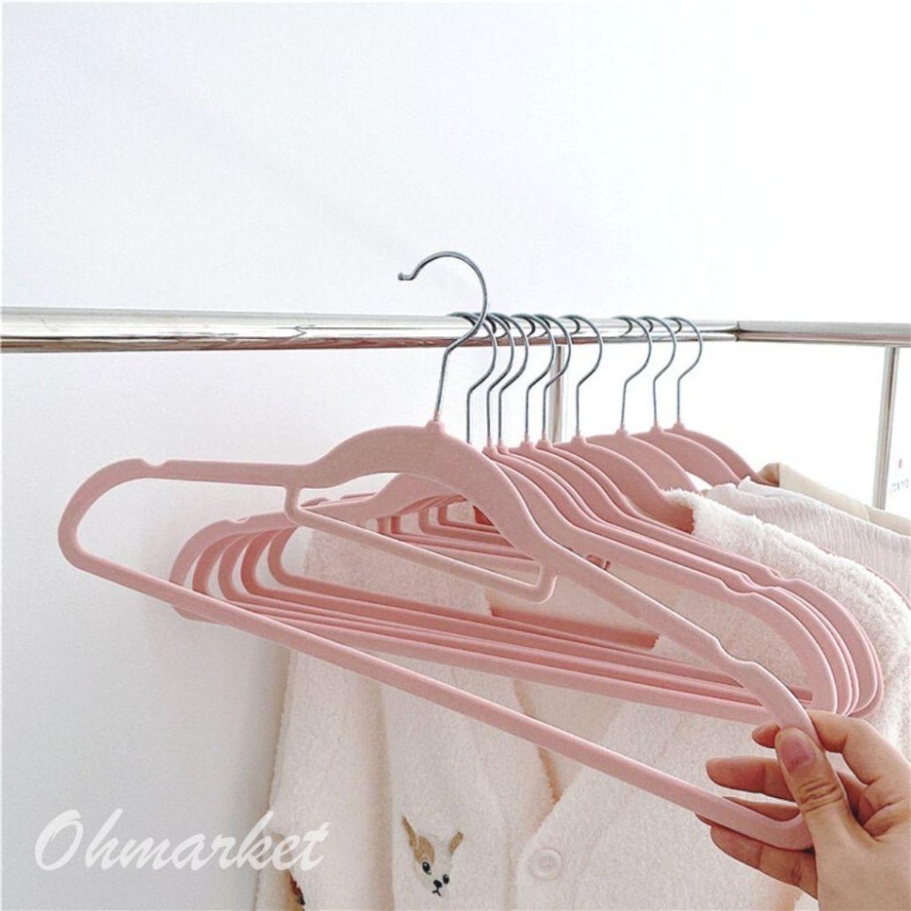 【生活市集】 防滑植絨衣架 衣架 防滑衣架 止滑衣架 無痕衣架 曬衣架 衣架子 陽台衣架 晾衣架 衣櫥 衣櫃 收-細節圖9