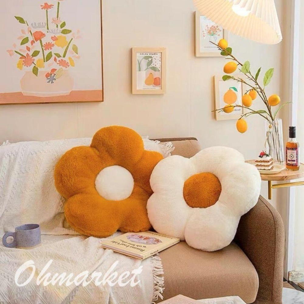 【生活市集】韓系小花抱枕 造型抱枕 花朵抱枕 絨毛抱枕鬱金香抱枕沙發抱枕靠枕造型抱枕汽車抱枕民宿靠墊頭枕-細節圖3