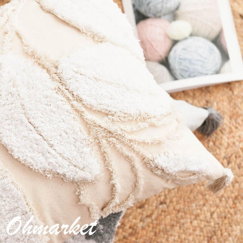 【生活市集】 北歐簇絨流蘇抱枕 復古摩洛哥民族風流蘇抱枕 可拆洗抱枕 抱枕套 靠墊 抱枕 北歐抱枕-細節圖6