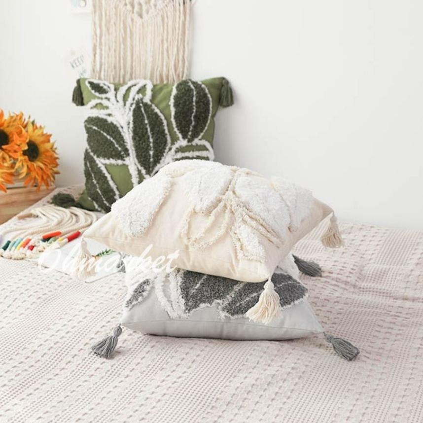 【生活市集】 北歐簇絨流蘇抱枕 復古摩洛哥民族風流蘇抱枕 可拆洗抱枕 抱枕套 靠墊 抱枕 北歐抱枕-細節圖7