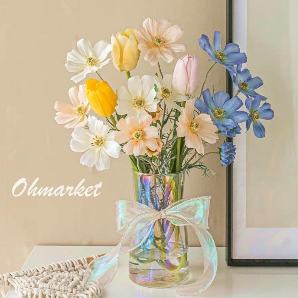 【生活市集】 韓系波斯菊小菊花仿真花 小菊花假花 拍照道具 佈置 居家擺設仿真花禮物情人節花束拍照佈置假花花瓶-細節圖3