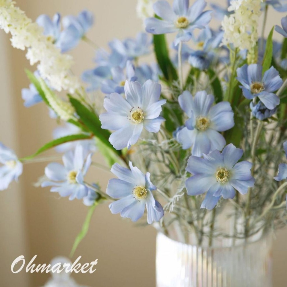 【生活市集】 韓系波斯菊小菊花仿真花 小菊花假花 拍照道具 佈置 居家擺設仿真花禮物情人節花束拍照佈置假花花瓶-細節圖5