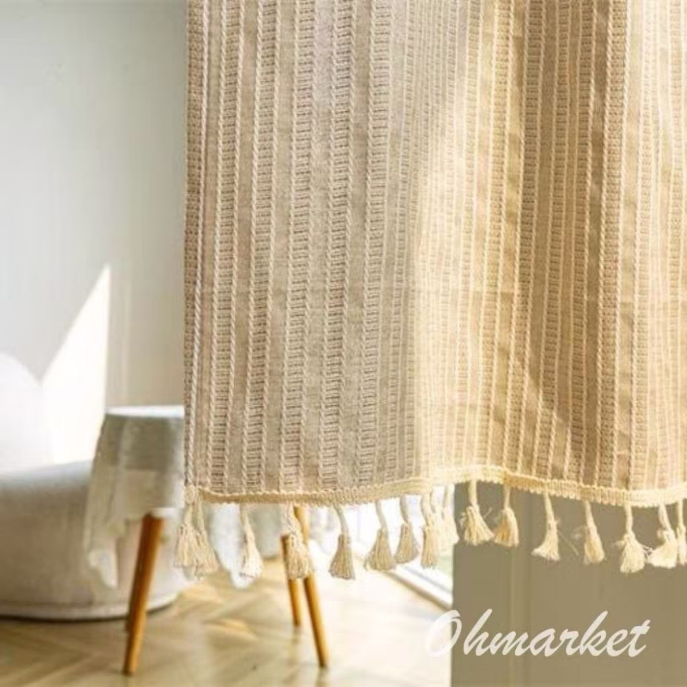 【生活市集】 素色棉麻門簾 雙開門簾 居家門簾 長門簾 廚房門簾 風水門簾 門廉 窗簾 廁所門簾浴室門 窗簾-細節圖5