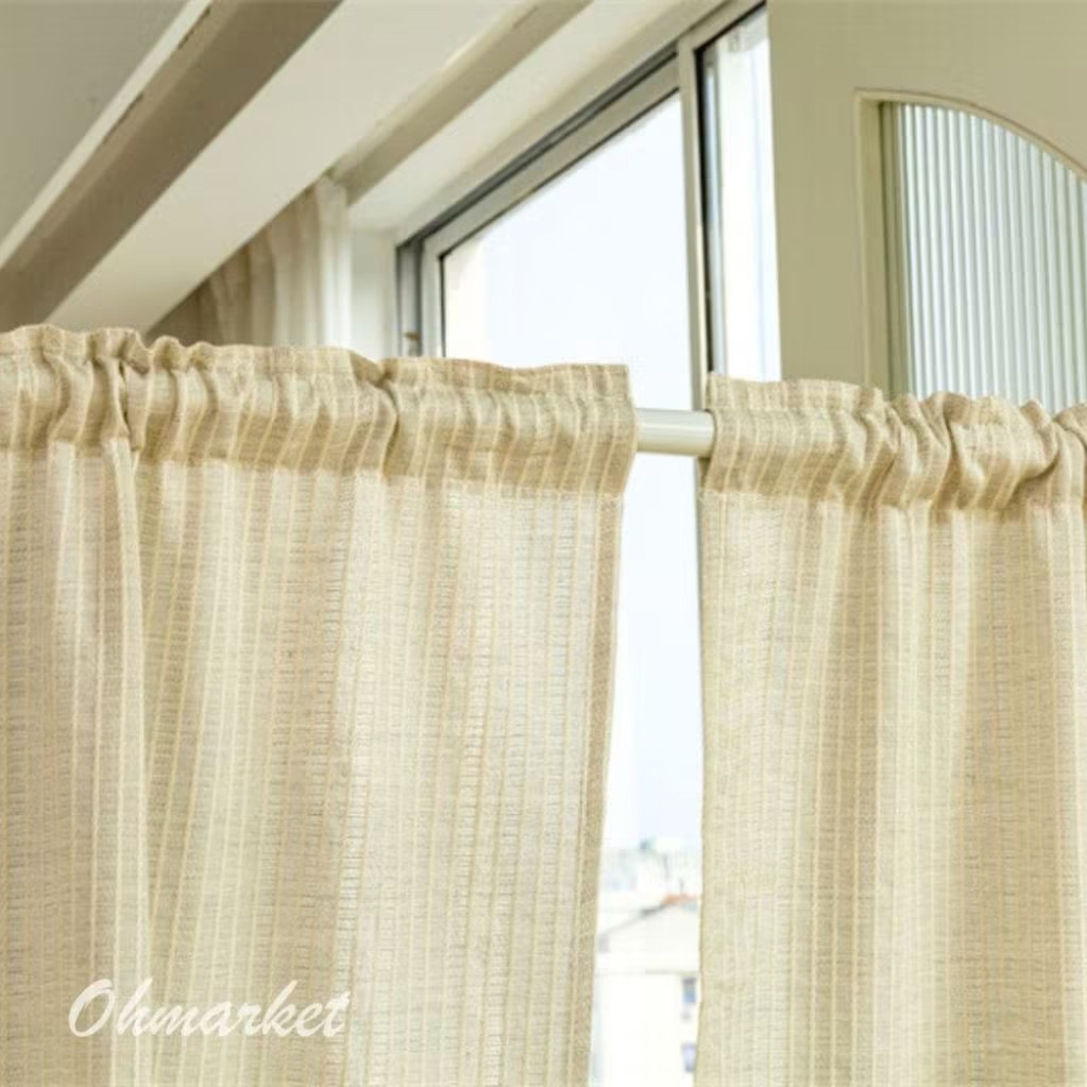 【生活市集】 素色棉麻門簾 雙開門簾 居家門簾 長門簾 廚房門簾 風水門簾 門廉 窗簾 廁所門簾浴室門 窗簾-細節圖7