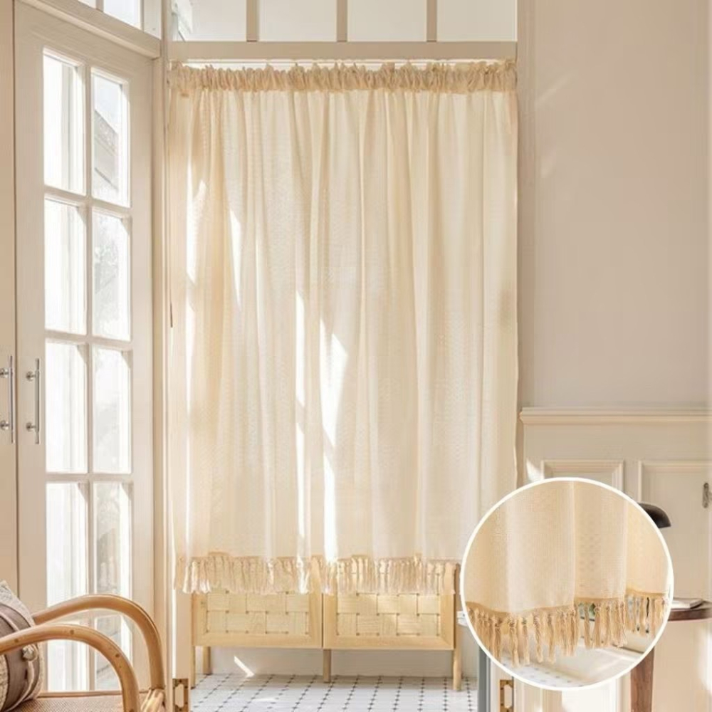 【生活市集】 素色棉麻門簾 雙開門簾 居家門簾 長門簾 廚房門簾 風水門簾 門廉 窗簾 廁所門簾浴室門 窗簾-細節圖11