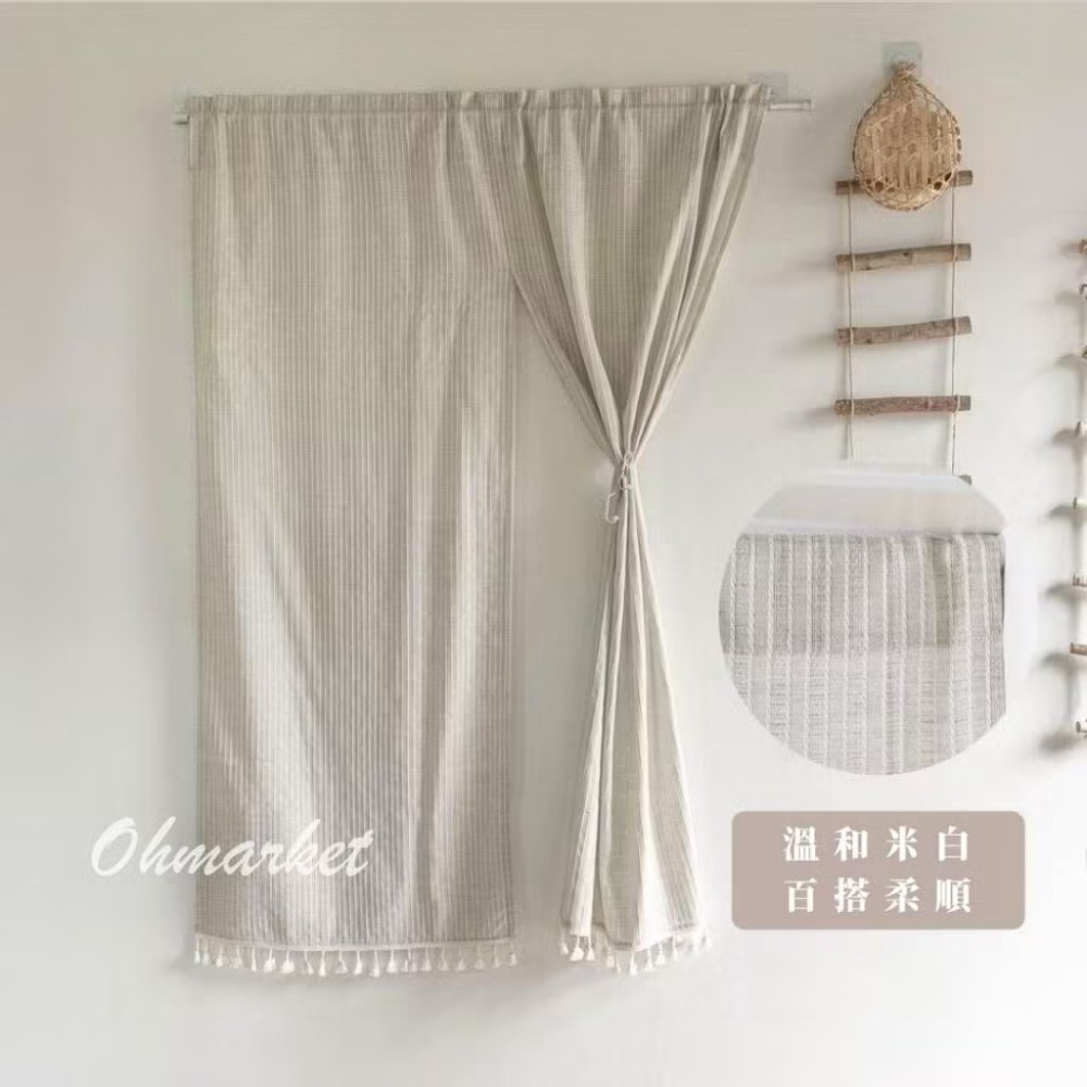 【生活市集】 素色棉麻門簾 雙開門簾 居家門簾 長門簾 廚房門簾 風水門簾 門廉 窗簾 廁所門簾浴室門 窗簾-規格圖11