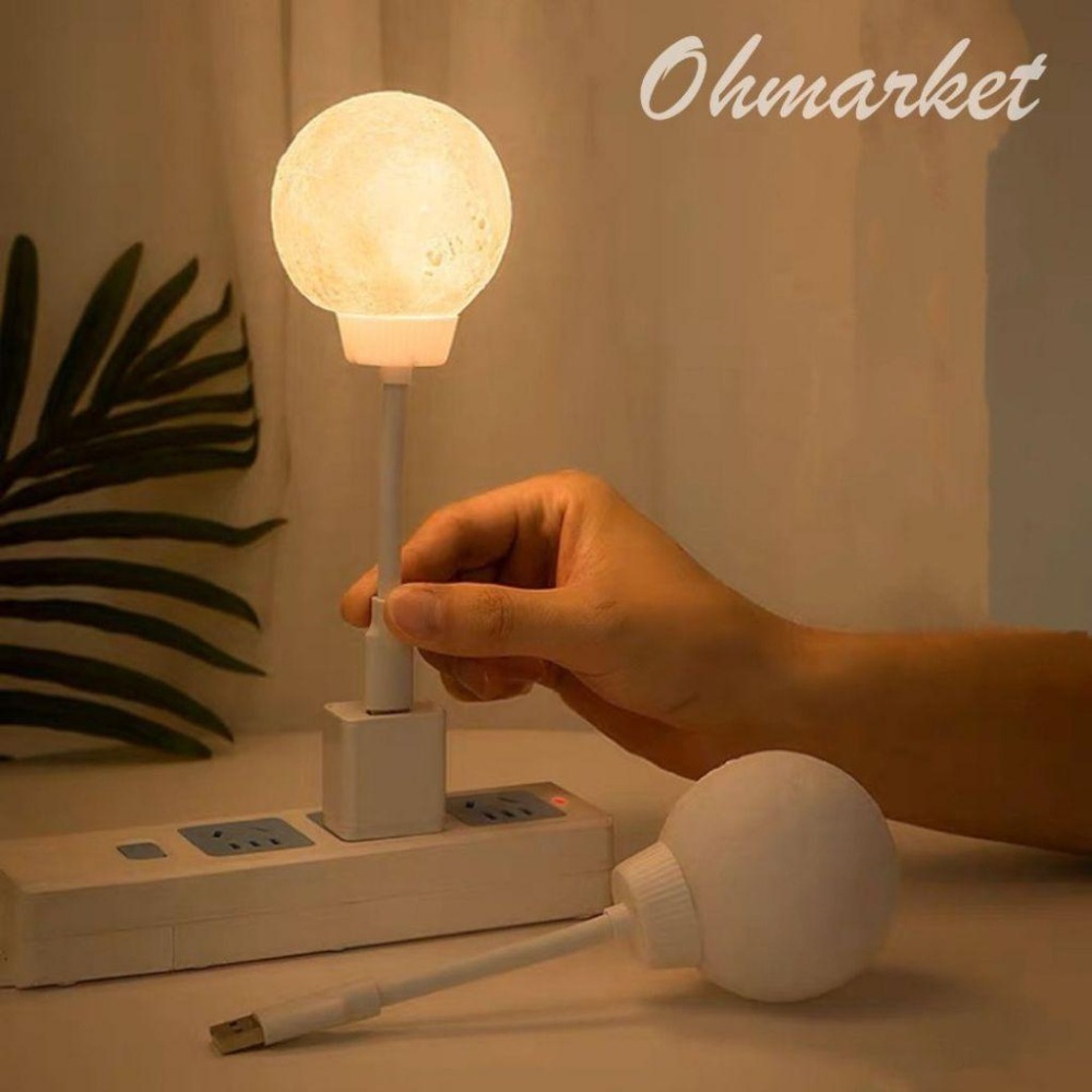 【生活市集】 USB月球小夜燈 月球小夜燈 餵奶燈 月球燈床頭燈星球燈交換禮物電腦燈太空人太空-細節圖3