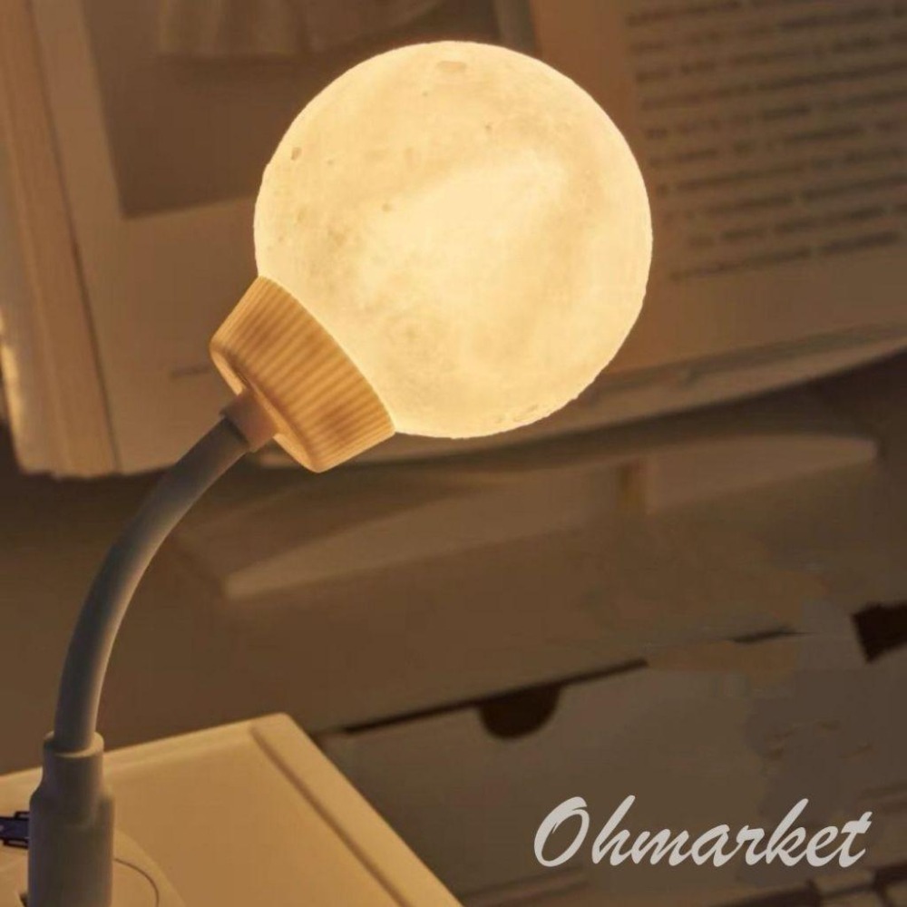 【生活市集】 USB月球小夜燈 月球小夜燈 餵奶燈 月球燈床頭燈星球燈交換禮物電腦燈太空人太空-細節圖6