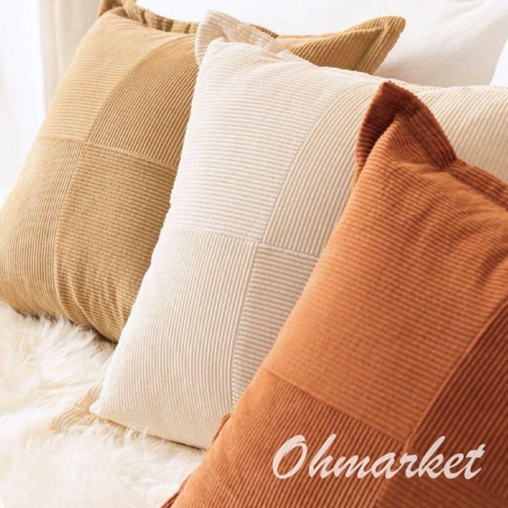 【生活市集】 高磅數 燈芯絨素色抱枕 可拆洗抱枕 抱枕套 坐墊沙發抱枕造型抱枕北歐抱枕兩用沙發靠墊枕頭套-細節圖8