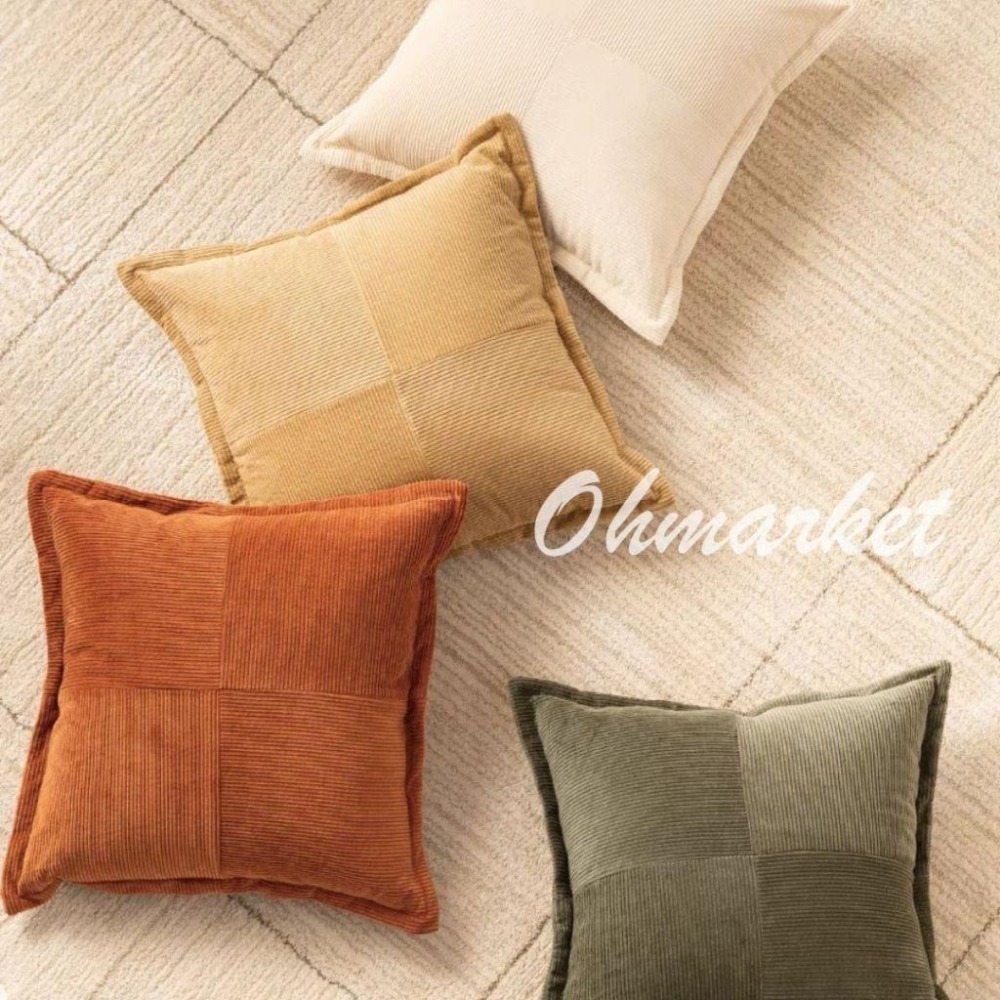 【生活市集】 高磅數 燈芯絨素色抱枕 可拆洗抱枕 抱枕套 坐墊沙發抱枕造型抱枕北歐抱枕兩用沙發靠墊枕頭套-細節圖9