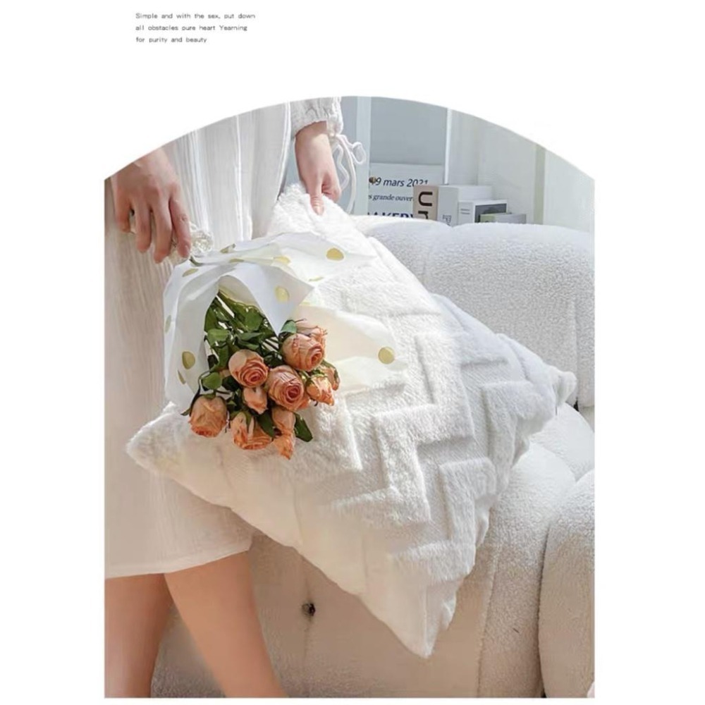 【生活市集】 雙面北歐字花抱枕套 抱枕套 沙發抱枕客廳 造型抱枕沙發靠枕坐墊波西米亞抱枕北歐汽車靠墊沙發靠枕-細節圖8