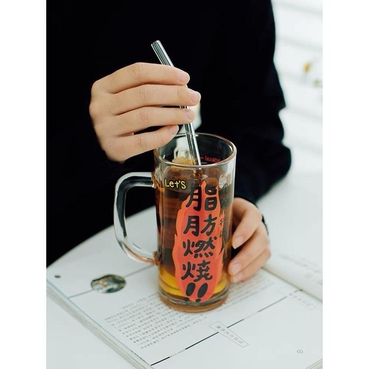 【生活市集】 🔥脂肪燃燒啤酒杯 燃燒脂肪啤酒杯 日式啤酒杯 水杯 杯子 玻璃杯 啤酒杯酒杯造型杯 交換禮物-細節圖3
