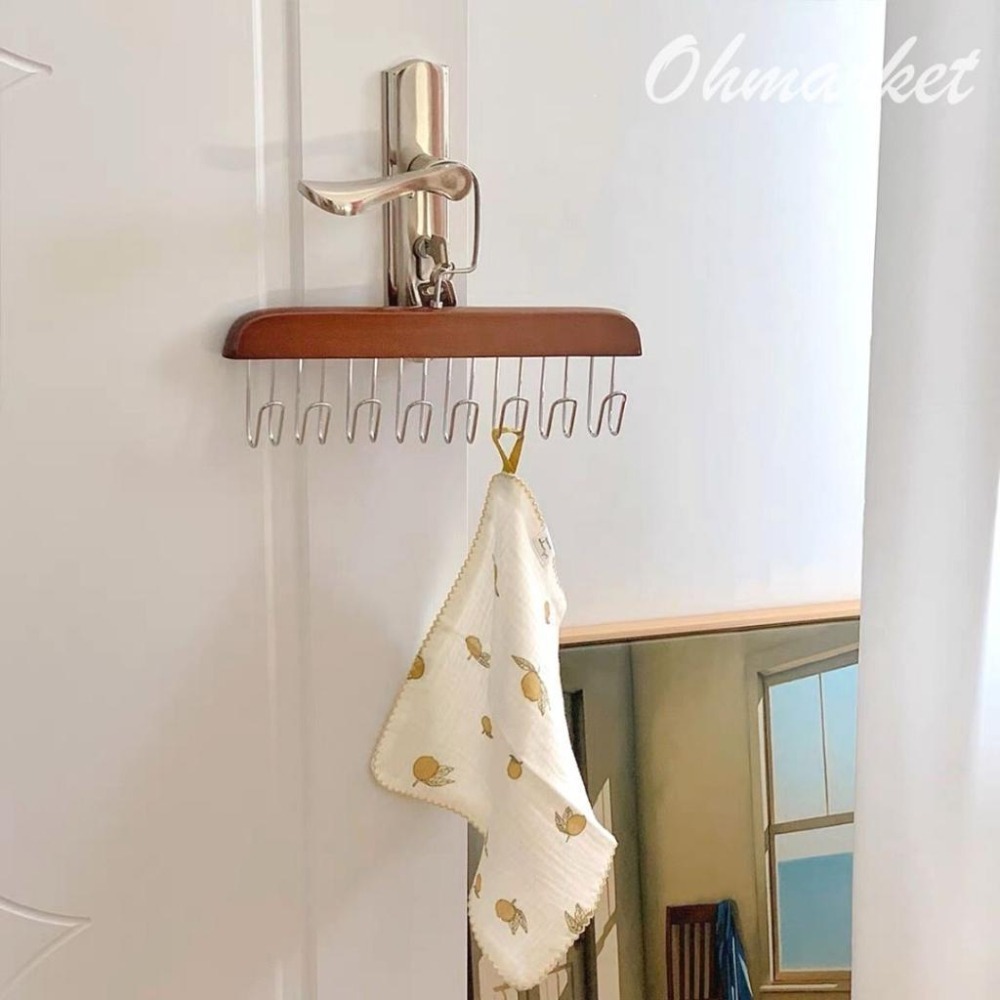 【生活市集】 多功能衣架 帽子架 掛架 原木衣架 背心衣架 掛鉤架 掛勾架 掛勾衣架 棒球帽收納架 帽子收納架-細節圖3