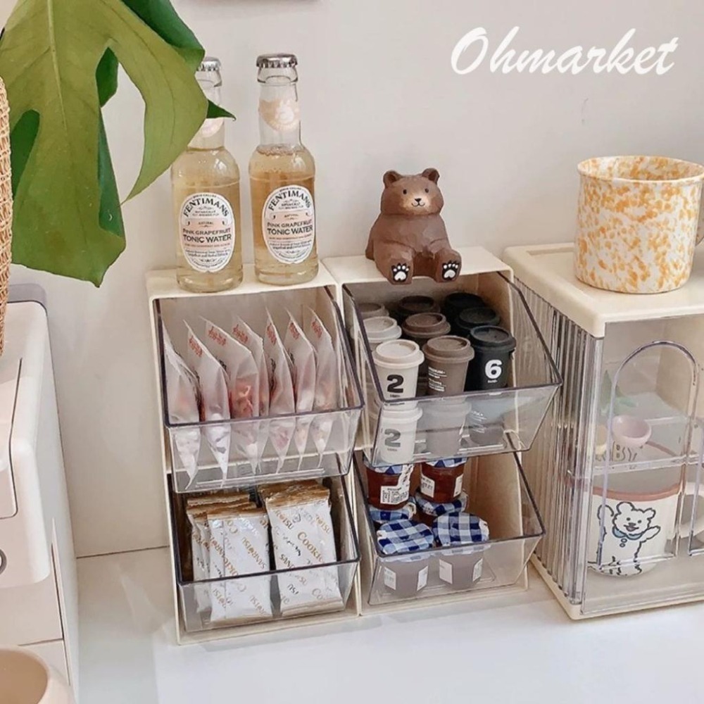 【生活市集】  拱門收納盒 茶包收納盒 杯子收納盒 廚房收納 膠囊咖啡收納盒 吧檯收納架辦公室收納盒水杯收-細節圖2