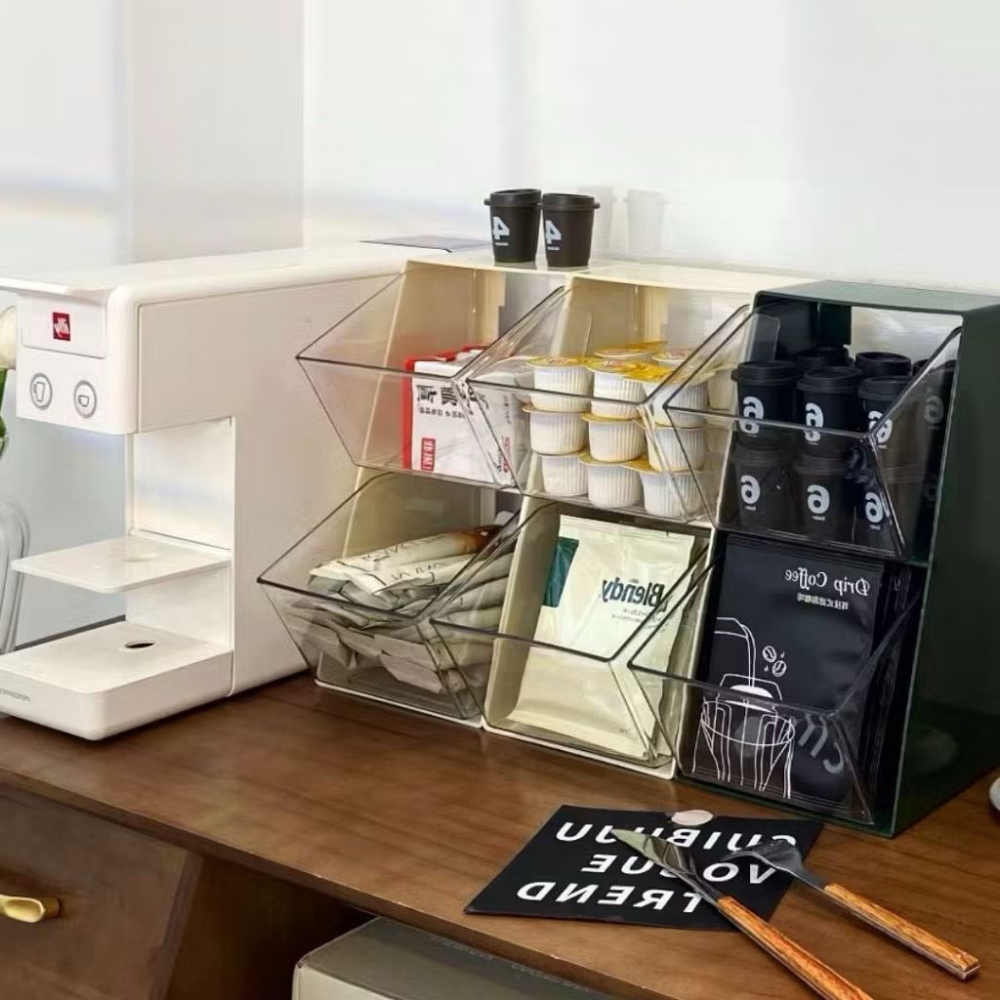 【生活市集】  拱門收納盒 茶包收納盒 杯子收納盒 廚房收納 膠囊咖啡收納盒 吧檯收納架辦公室收納盒水杯收-細節圖4
