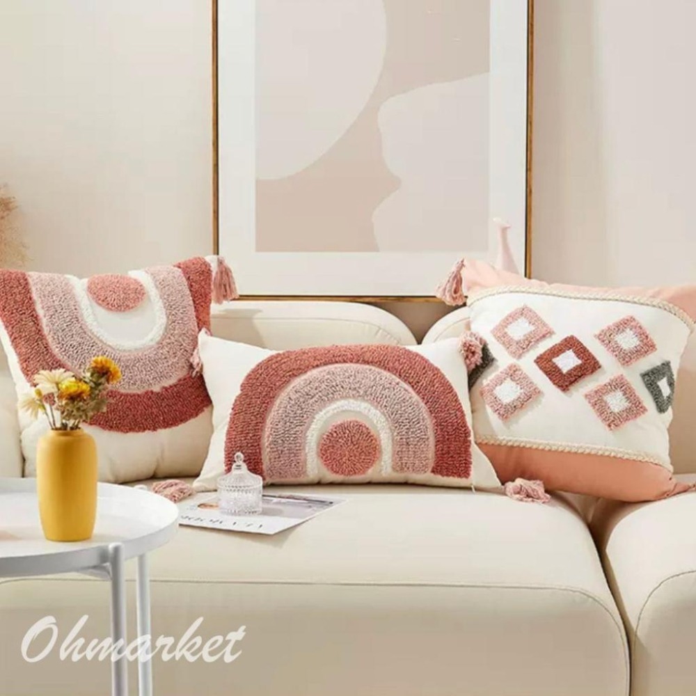 【生活市集】 摩洛哥流蘇抱枕 枕套 菱格 枕套抱枕 沙發抱枕 沙發枕 居家裝飾 流蘇枕頭 居家配件枕頭套-細節圖4