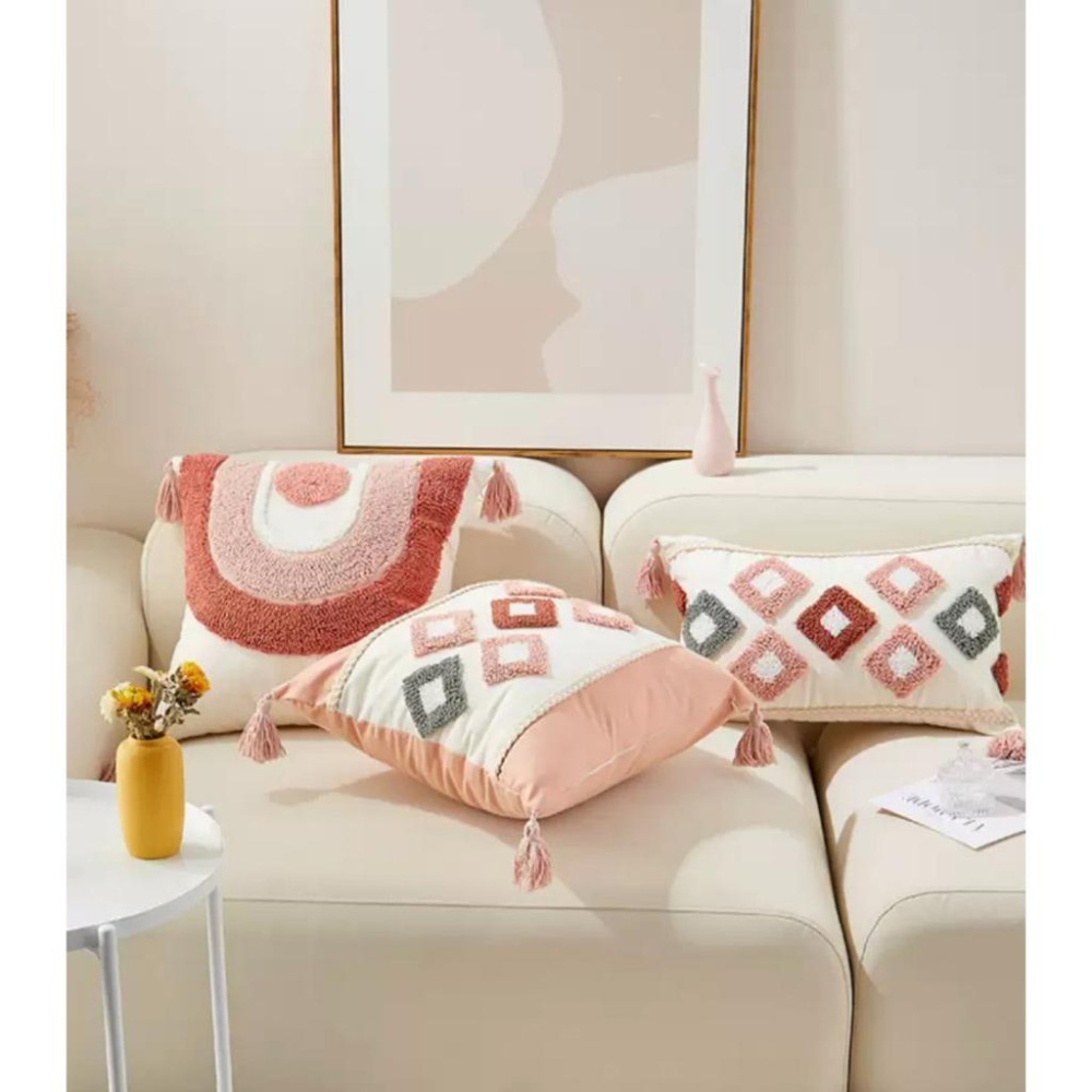 【生活市集】 摩洛哥流蘇抱枕 枕套 菱格 枕套抱枕 沙發抱枕 沙發枕 居家裝飾 流蘇枕頭 居家配件枕頭套-細節圖8