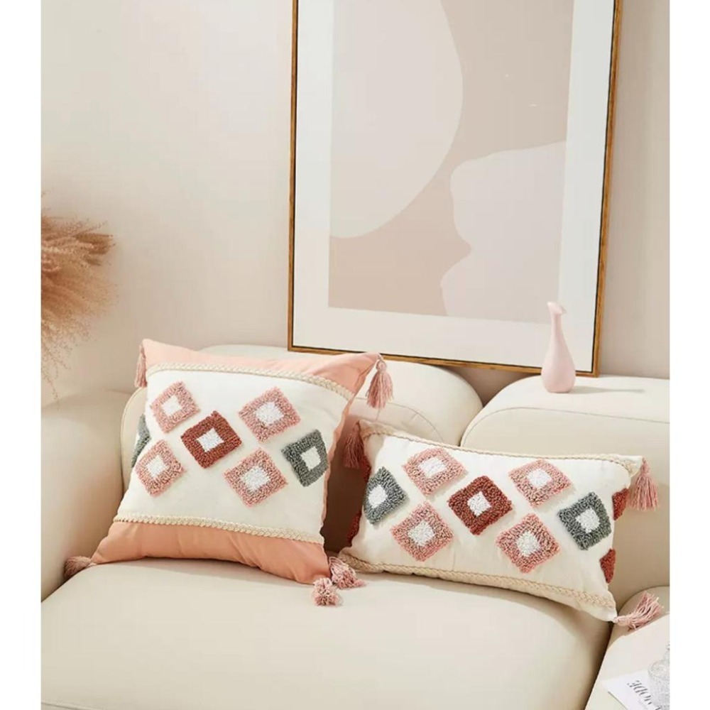 【生活市集】 摩洛哥流蘇抱枕 枕套 菱格 枕套抱枕 沙發抱枕 沙發枕 居家裝飾 流蘇枕頭 居家配件枕頭套-細節圖9
