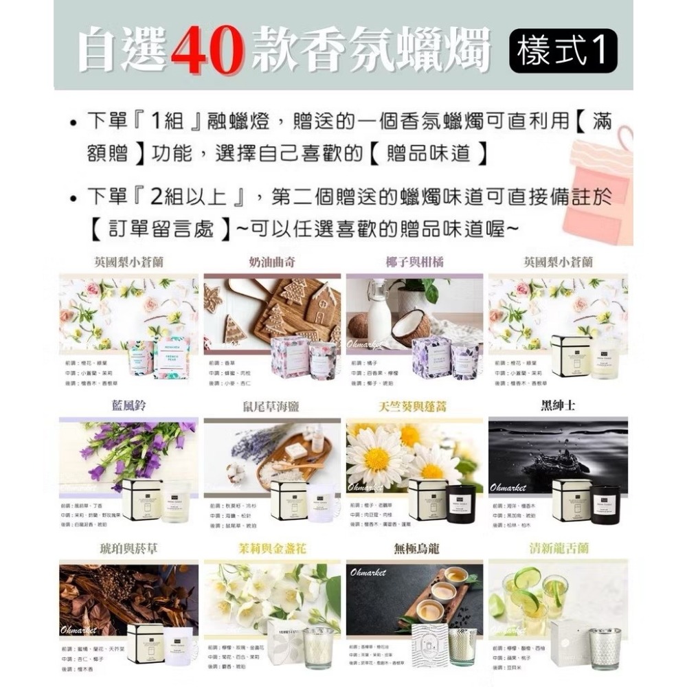 【贈品蠟燭款式圖示1 / 非下單選項】