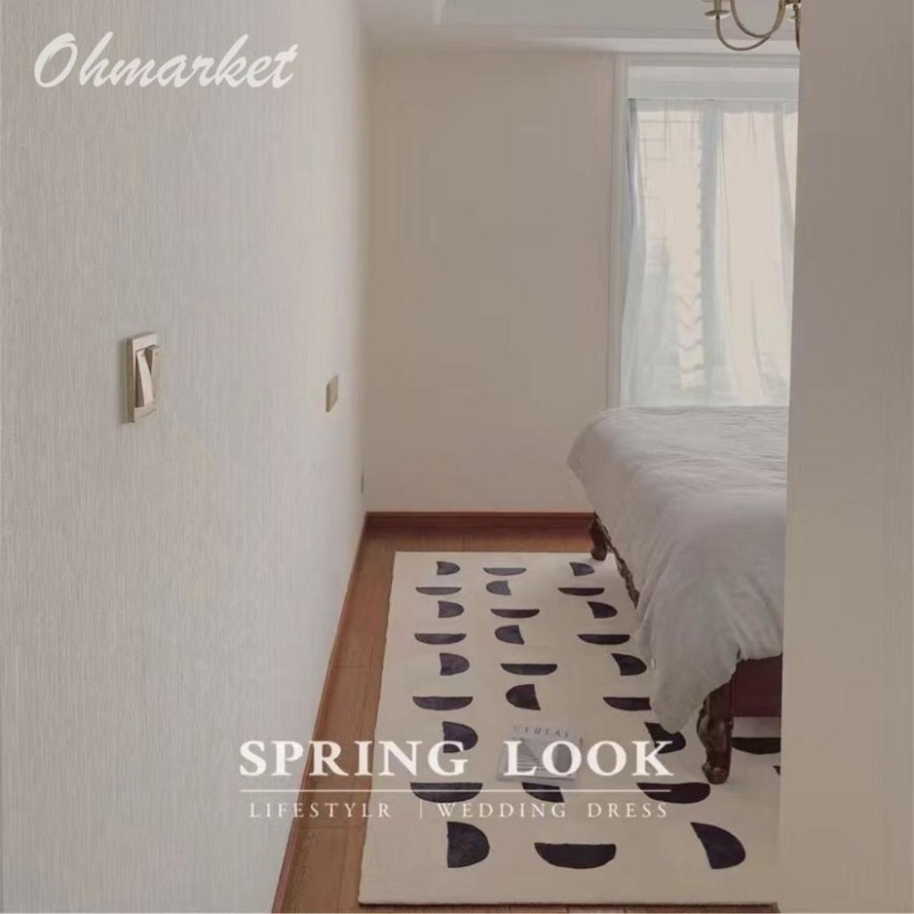 【生活市集】 北歐家居 大尺寸仿羊絨地墊 奶茶色地毯 室內地墊 客廳地墊地毯客廳地臥室地墊腳踏墊絨毛地墊-細節圖4