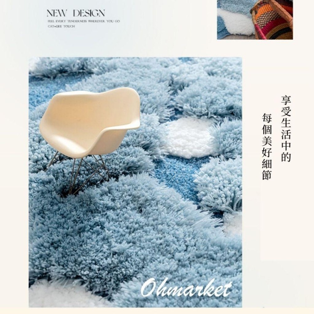 【生活市集】 大尺寸 簇絨系列絨毛地毯 植絨地毯簇絨地毯 仿羊絨地墊 地毯 室內地墊客廳地墊地毯客廳地臥室-細節圖4