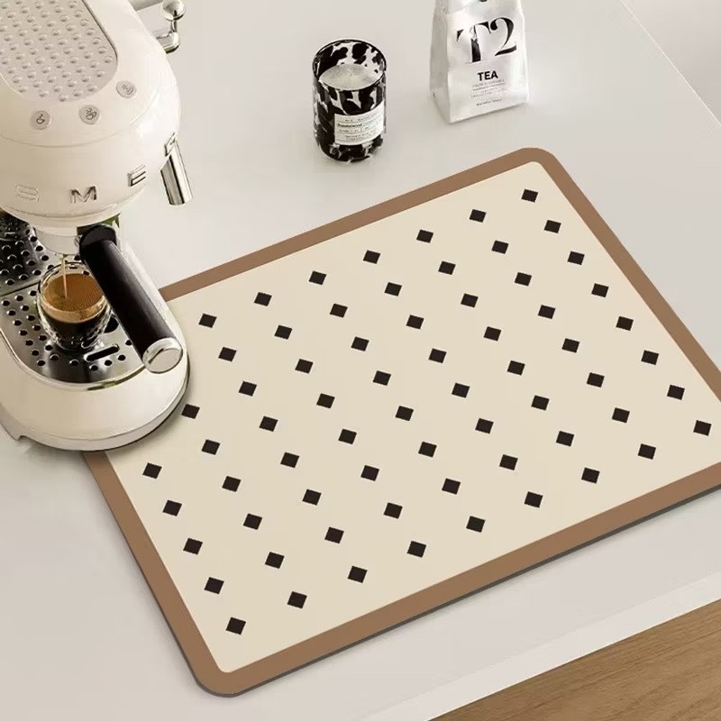 摩卡格子【瀝水餐具墊】