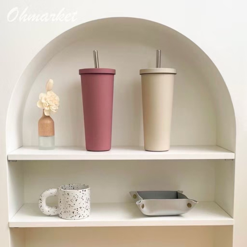 【生活市集】 大容量 北歐10色✨830ml不銹鋼保溫杯 陶瓷內膽 隨行杯咖啡杯冰霸杯保冷杯保溫奶茶-細節圖4