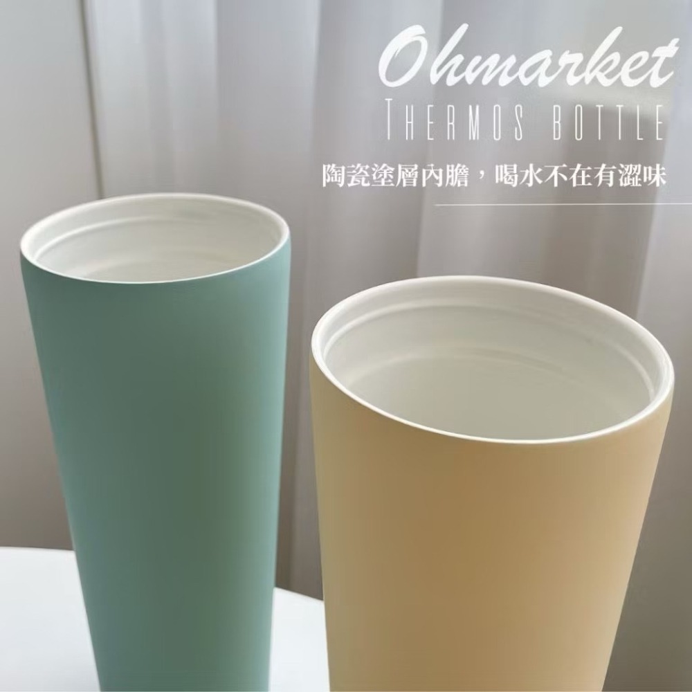 【生活市集】 大容量 北歐10色✨830ml不銹鋼保溫杯 陶瓷內膽 隨行杯咖啡杯冰霸杯保冷杯保溫奶茶-細節圖7
