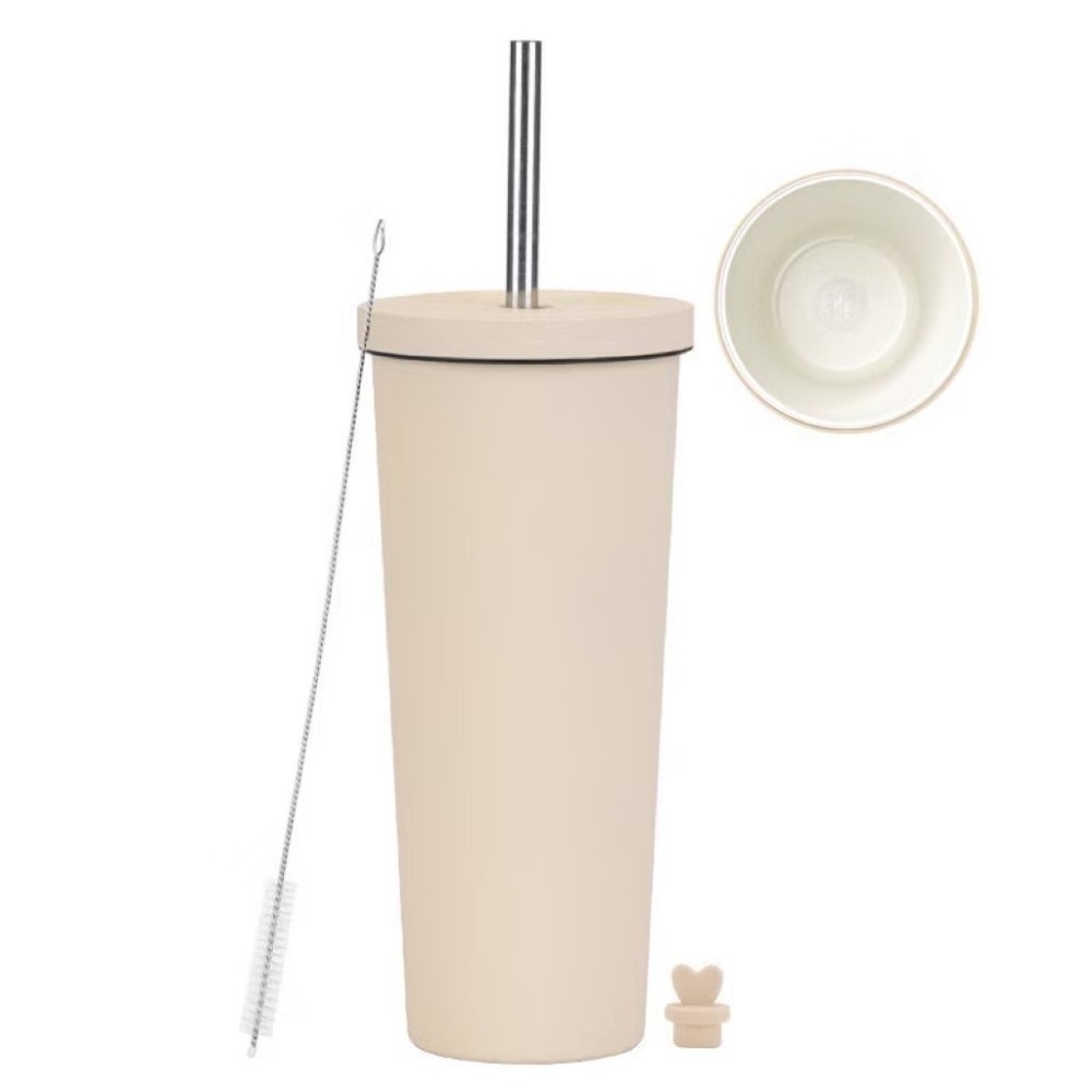 【生活市集】 大容量 北歐10色✨830ml不銹鋼保溫杯 陶瓷內膽 隨行杯咖啡杯冰霸杯保冷杯保溫奶茶-規格圖9