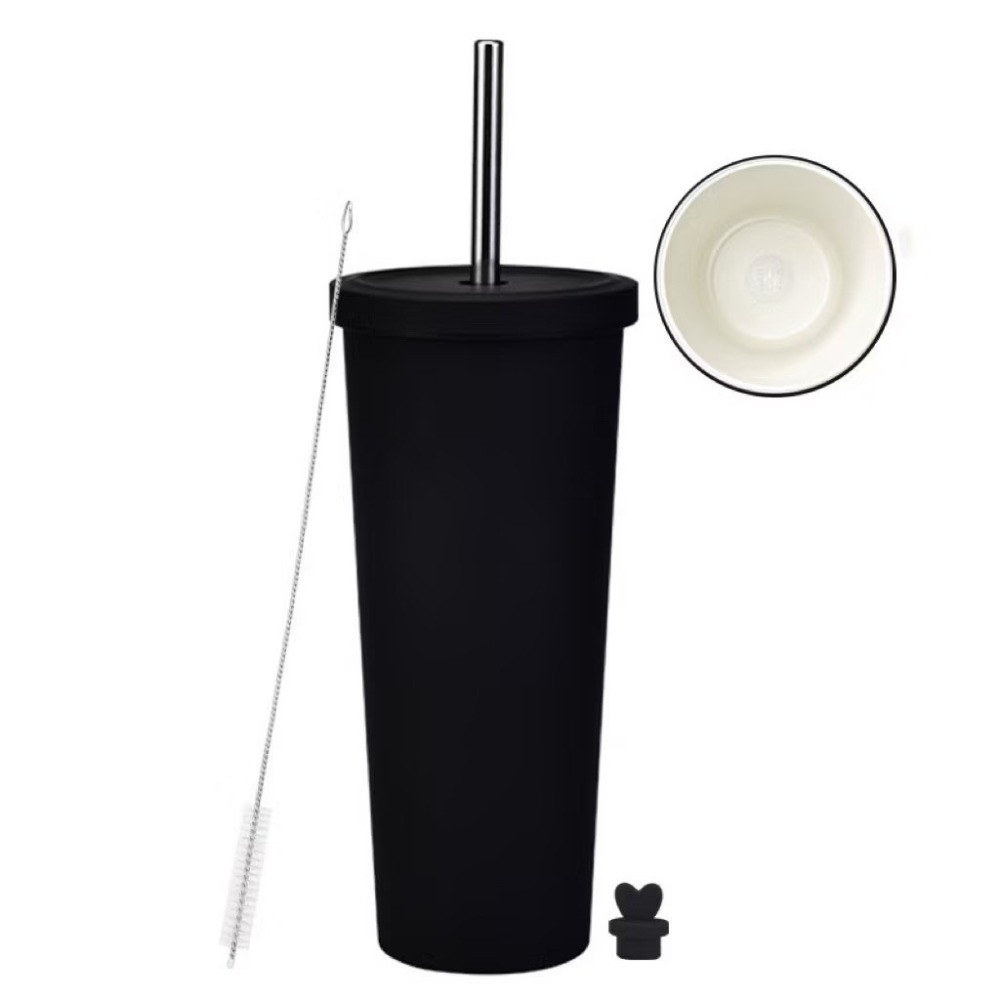 【生活市集】 大容量 北歐10色✨830ml不銹鋼保溫杯 陶瓷內膽 隨行杯咖啡杯冰霸杯保冷杯保溫奶茶-規格圖9