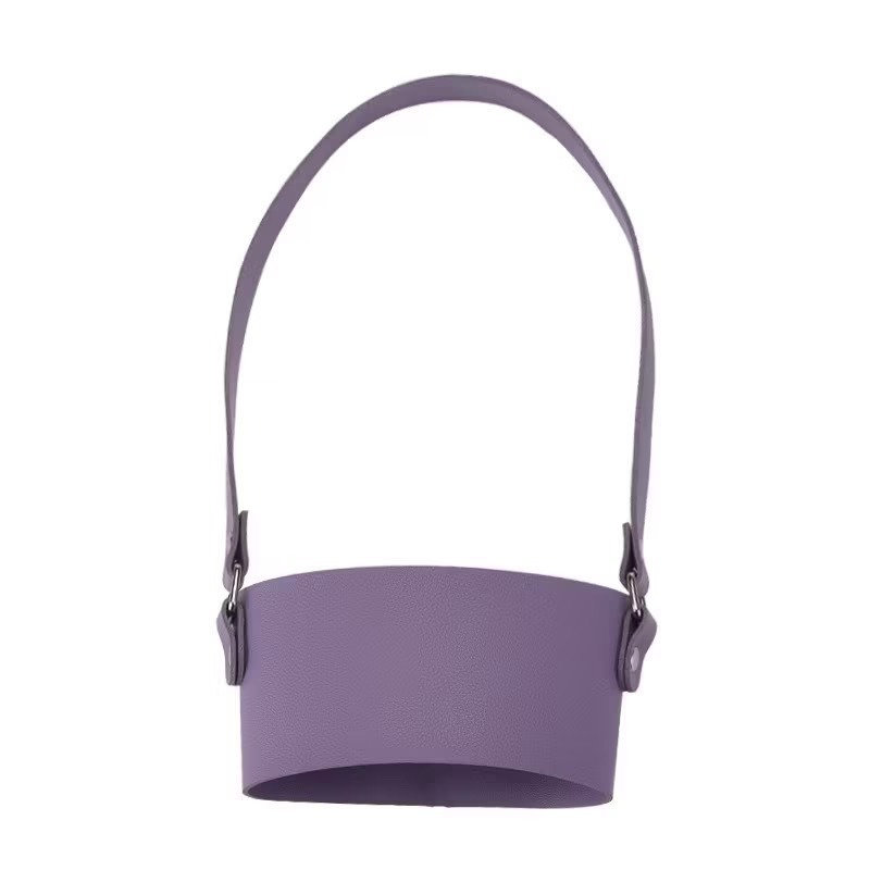 紫羅蘭【 皮革手提杯套】