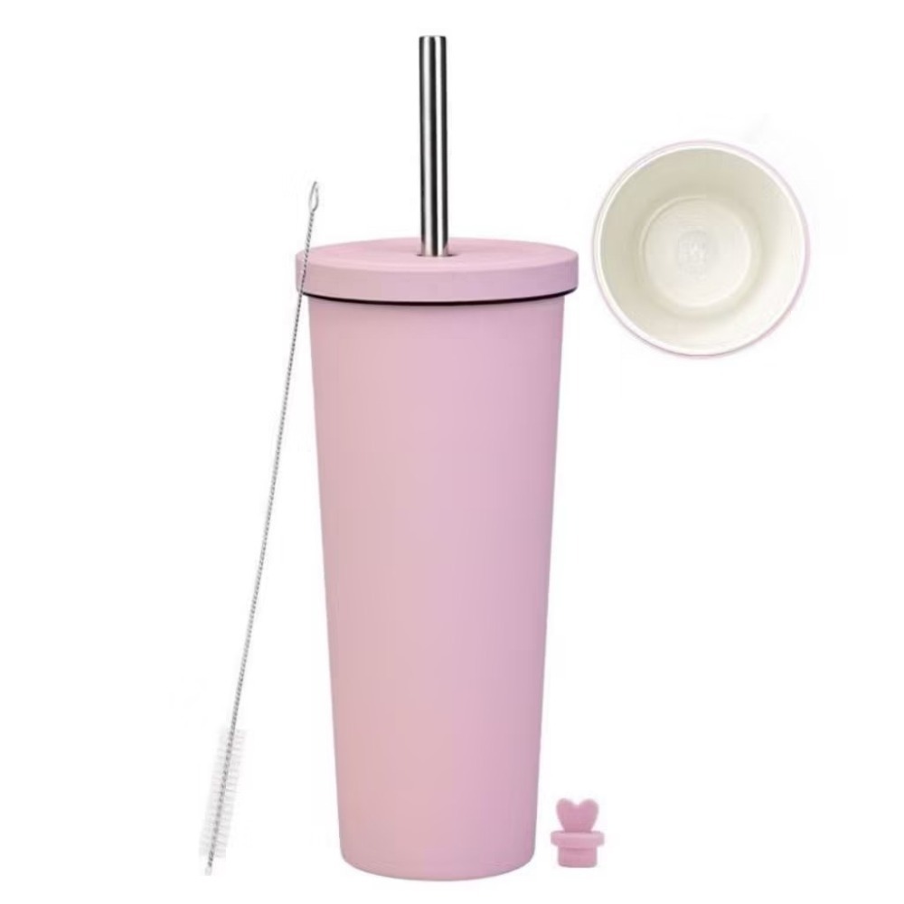 淺粉色 830ml｜附不銹鋼吸管
