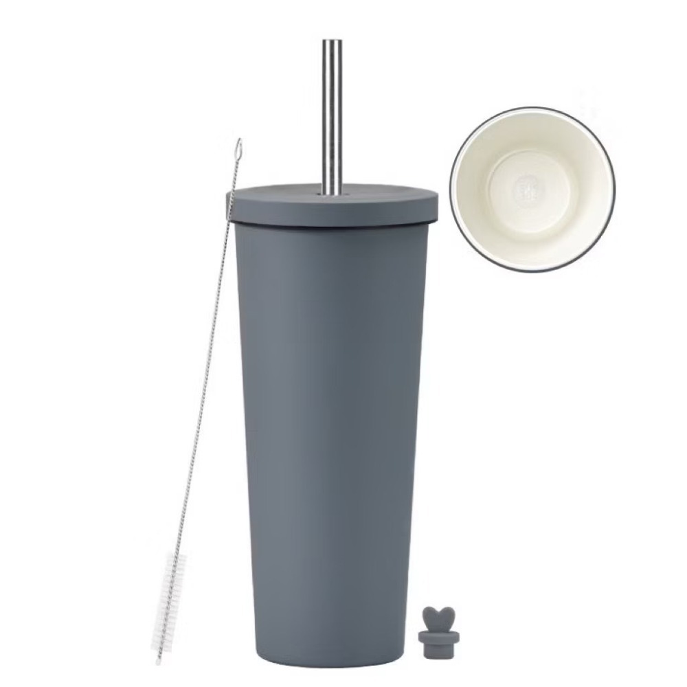 深灰色 830ml｜附不銹鋼吸管