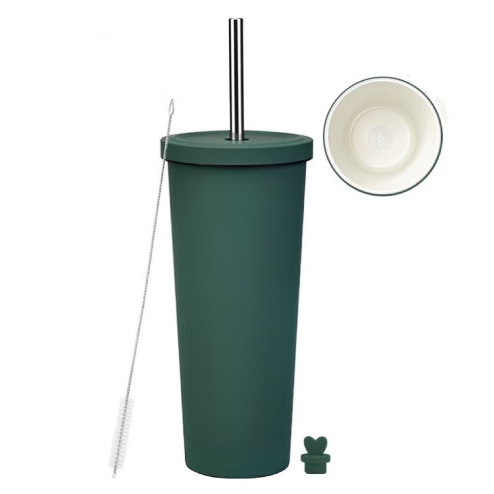 【生活市集】 大容量 北歐10色✨830ml不銹鋼保溫杯 陶瓷內膽 隨行杯咖啡杯冰霸杯保冷杯保溫奶茶-規格圖9