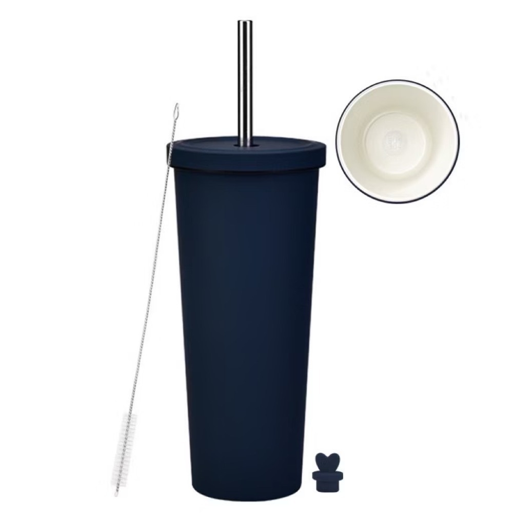 靛藍色 830ml｜附不銹鋼吸管