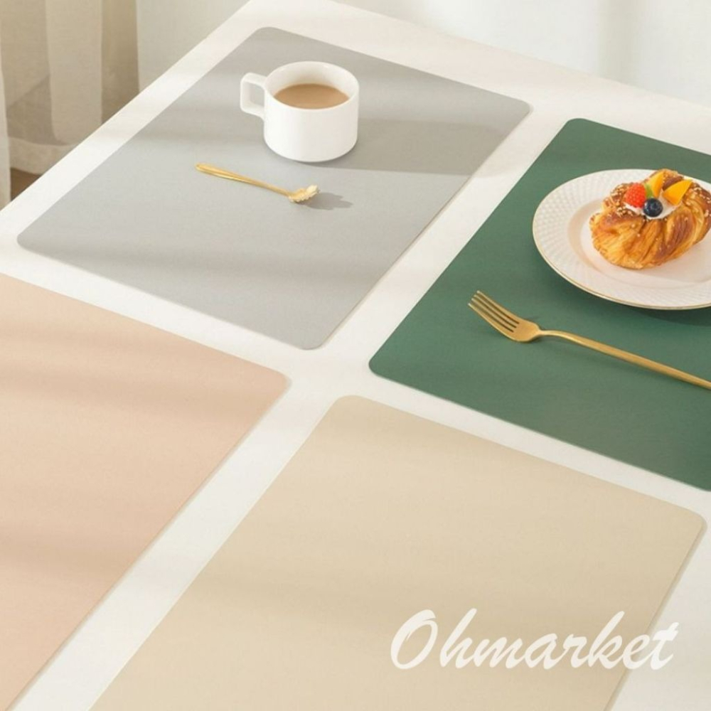 【生活市集】 北歐色系隔熱餐墊 飯店餐墊防水餐墊 酒店餐墊 皮革餐墊 隔熱墊 餐墊 隔熱布西餐隔熱餐桌墊桌墊-細節圖2