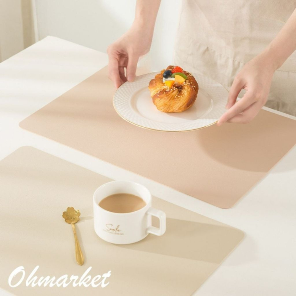 【生活市集】 北歐色系隔熱餐墊 飯店餐墊防水餐墊 酒店餐墊 皮革餐墊 隔熱墊 餐墊 隔熱布西餐隔熱餐桌墊桌墊-細節圖3
