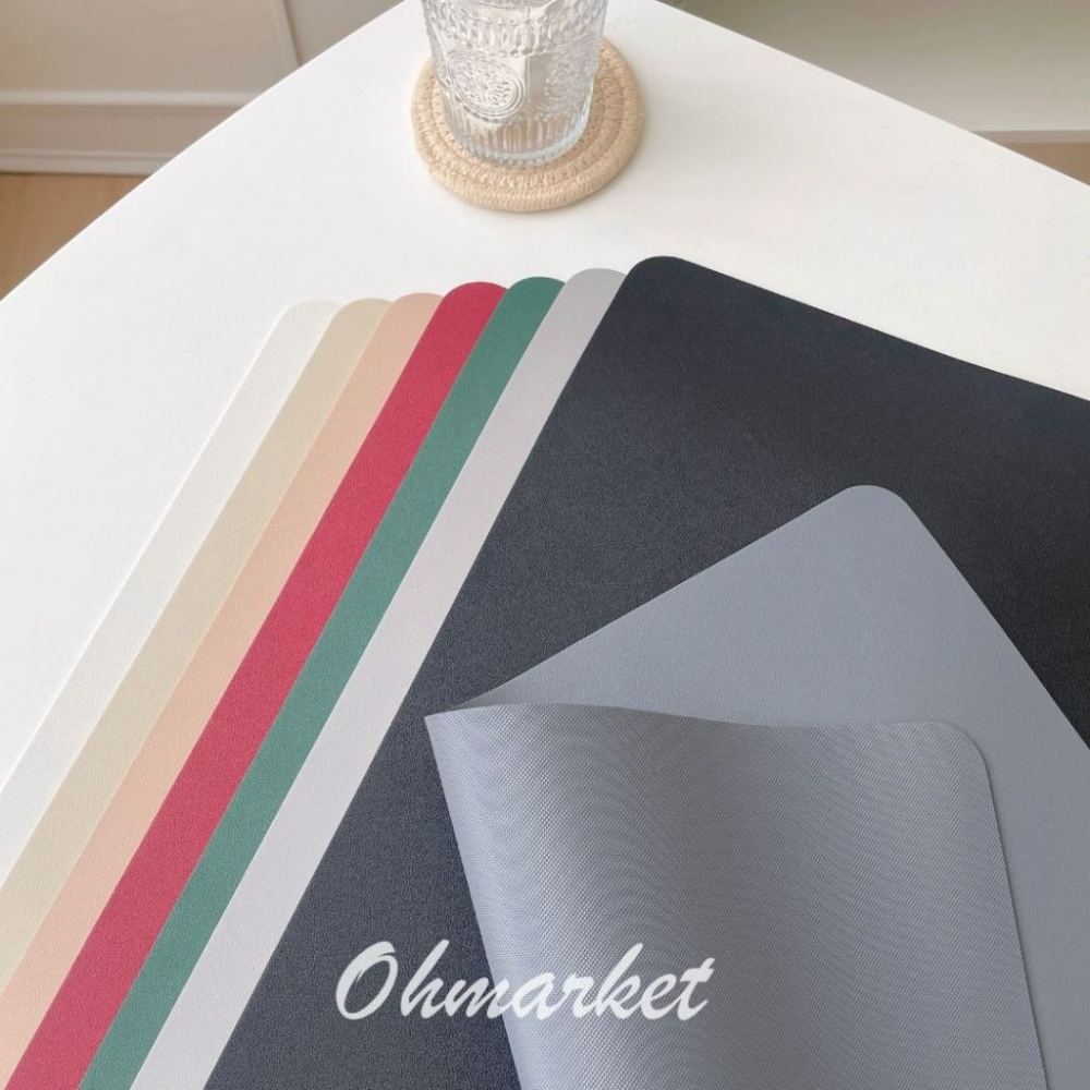 【生活市集】 北歐色系隔熱餐墊 飯店餐墊防水餐墊 酒店餐墊 皮革餐墊 隔熱墊 餐墊 隔熱布西餐隔熱餐桌墊桌墊-細節圖6