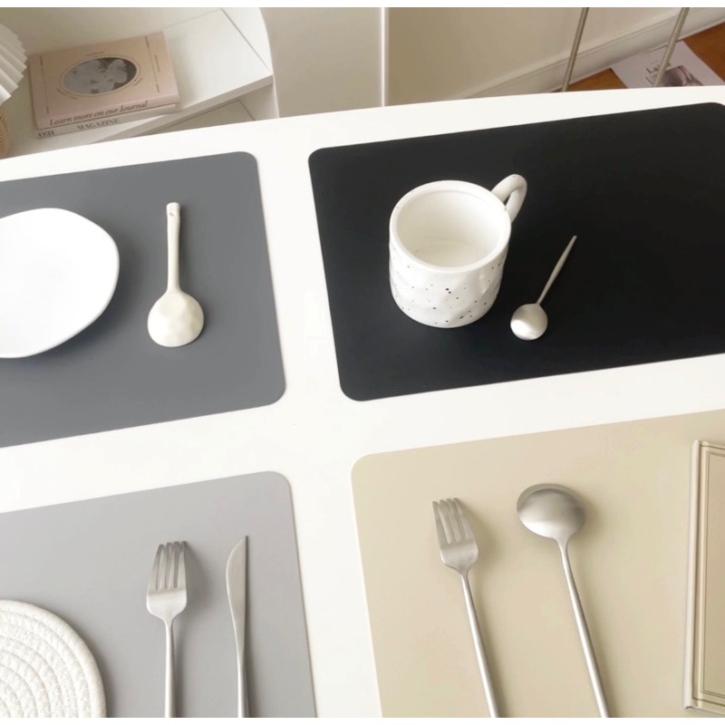 【生活市集】 北歐色系隔熱餐墊 飯店餐墊防水餐墊 酒店餐墊 皮革餐墊 隔熱墊 餐墊 隔熱布西餐隔熱餐桌墊桌墊-細節圖9