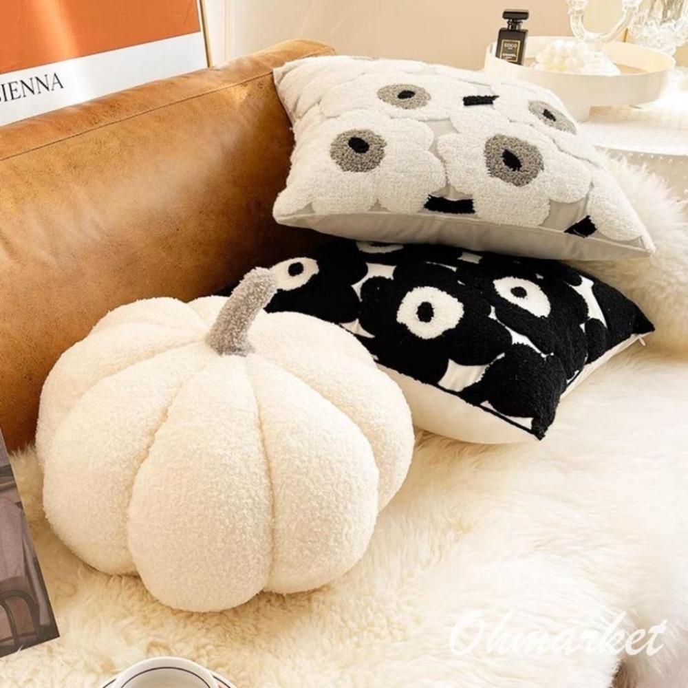 【生活市集】 韓系小花抱枕 可拆洗抱枕 抱枕套 坐墊沙發抱枕造型抱枕北歐抱枕兩用沙發靠墊枕頭套-細節圖3