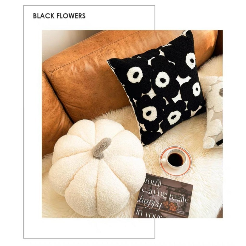 【生活市集】 韓系小花抱枕 可拆洗抱枕 抱枕套 坐墊沙發抱枕造型抱枕北歐抱枕兩用沙發靠墊枕頭套-細節圖6