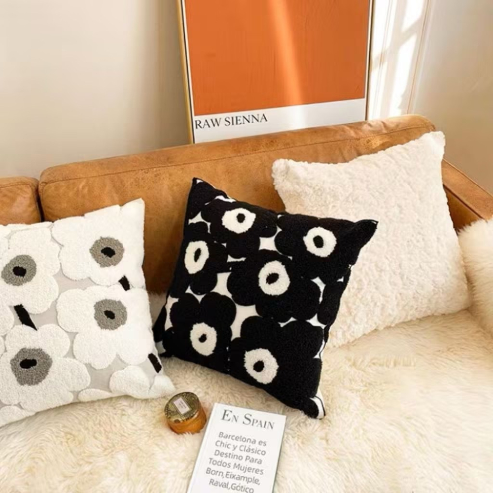 【生活市集】 韓系小花抱枕 可拆洗抱枕 抱枕套 坐墊沙發抱枕造型抱枕北歐抱枕兩用沙發靠墊枕頭套-細節圖9