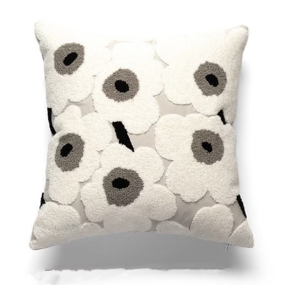 白色罌粟小花 45x45【枕套】