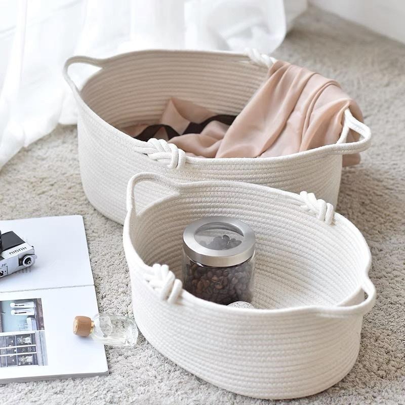 【生活市集】大容量編織收納籃 雜物收納籃 編織髒衣籃 編織居家雜物收納籃置物籃儲物籃編織籃 衣櫃收納玩偶籃-細節圖2