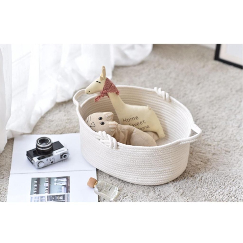 【生活市集】大容量編織收納籃 雜物收納籃 編織髒衣籃 編織居家雜物收納籃置物籃儲物籃編織籃 衣櫃收納玩偶籃-細節圖5