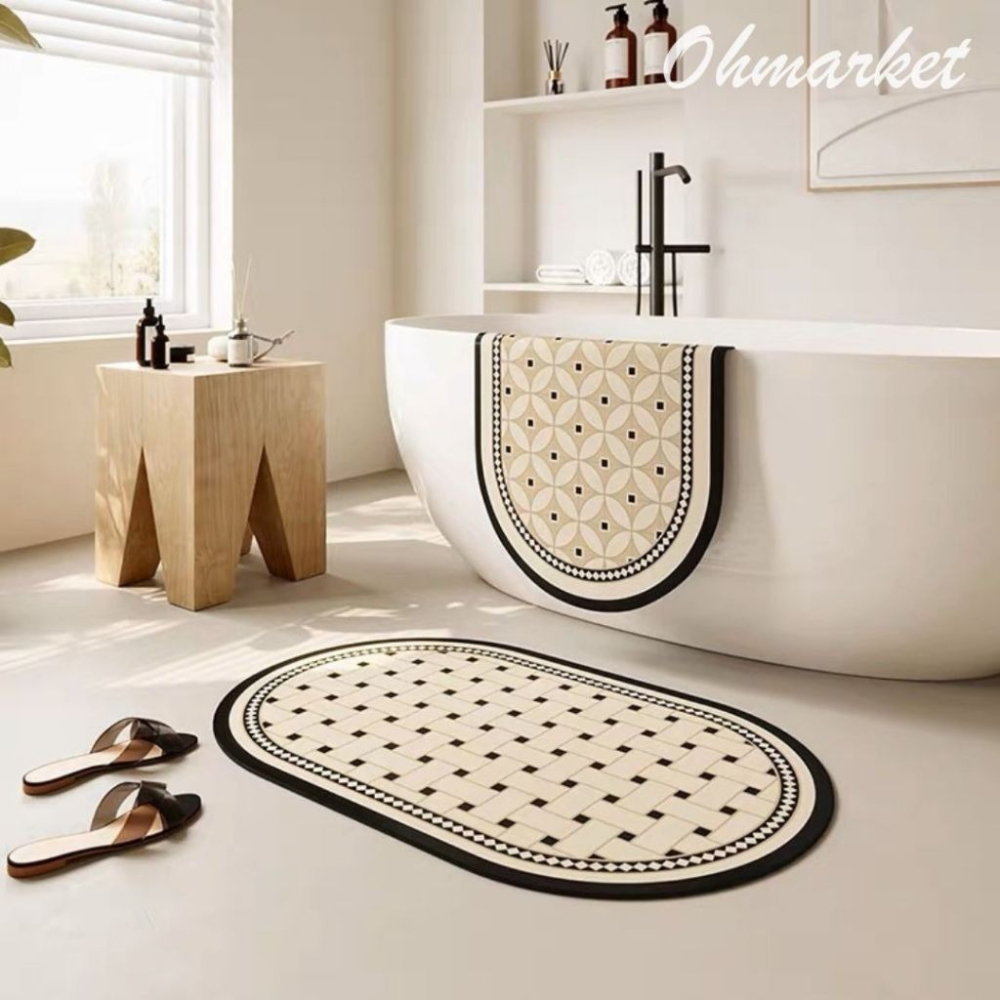 【生活市集】硅藻風吸水軟地墊 浴室吸水地墊 防滑吸水地墊防滑地墊浴室地墊腳踏墊吸水地墊珪藻土矽藻土硅藻-細節圖2