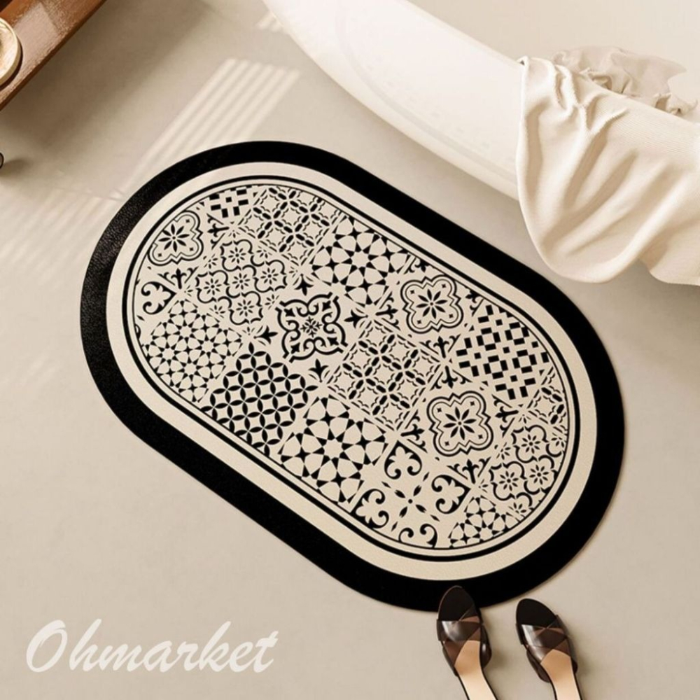 【生活市集】硅藻風吸水軟地墊 浴室吸水地墊 防滑吸水地墊防滑地墊浴室地墊腳踏墊吸水地墊珪藻土矽藻土硅藻-細節圖4