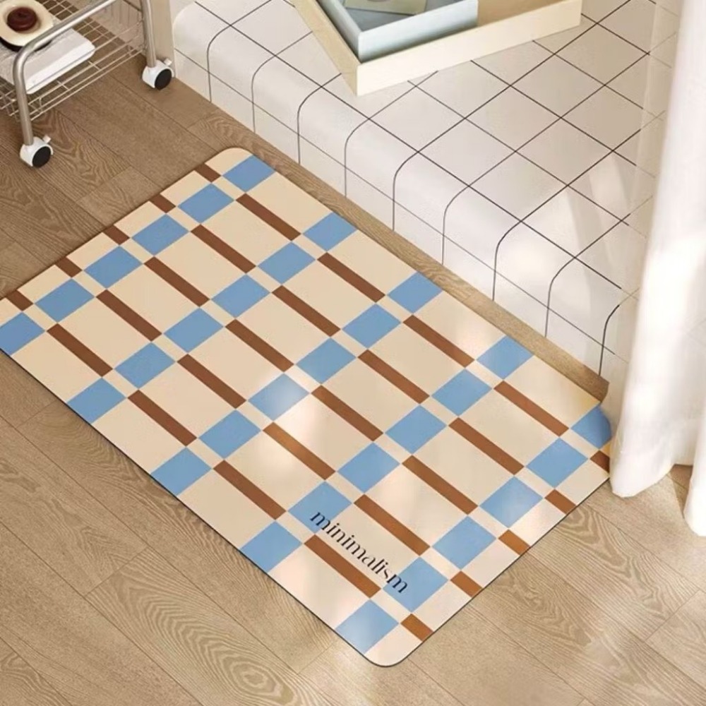 奶棕棋盤格｜60x40